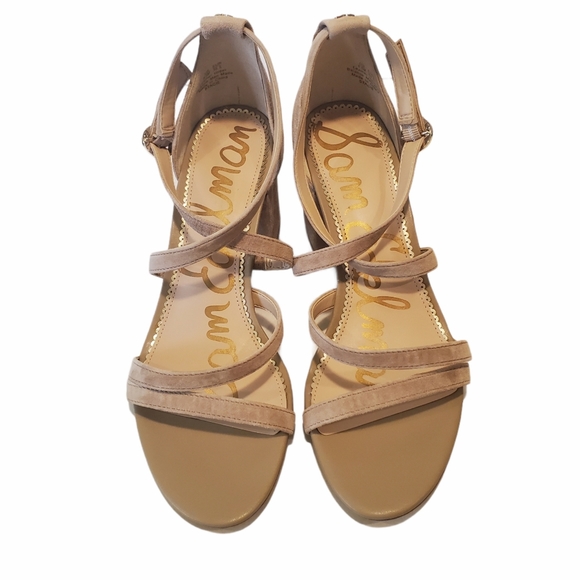 Sam Edelman Stacie Block Heel Leather Sandals - Picture 2 of 10